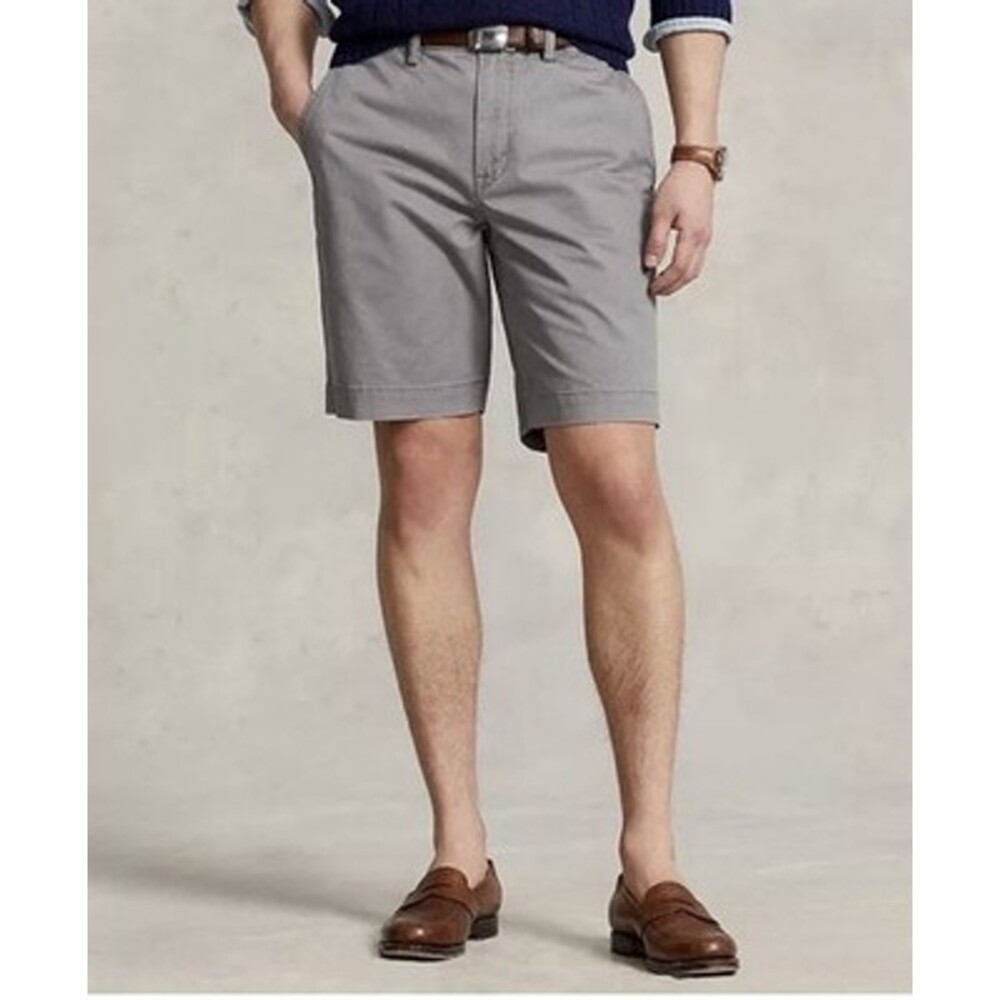 NWT Polo Ralph Lauren The Polo Chino Shorts Men 44 Stretch Cotton Gray 9"